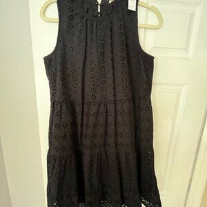 Loft Ruffle High Neck Tiered Dress